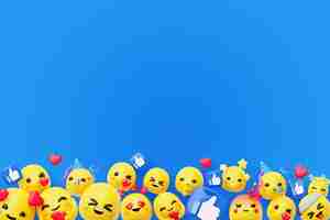 Gratis PSD social media achtergrond met emoji's