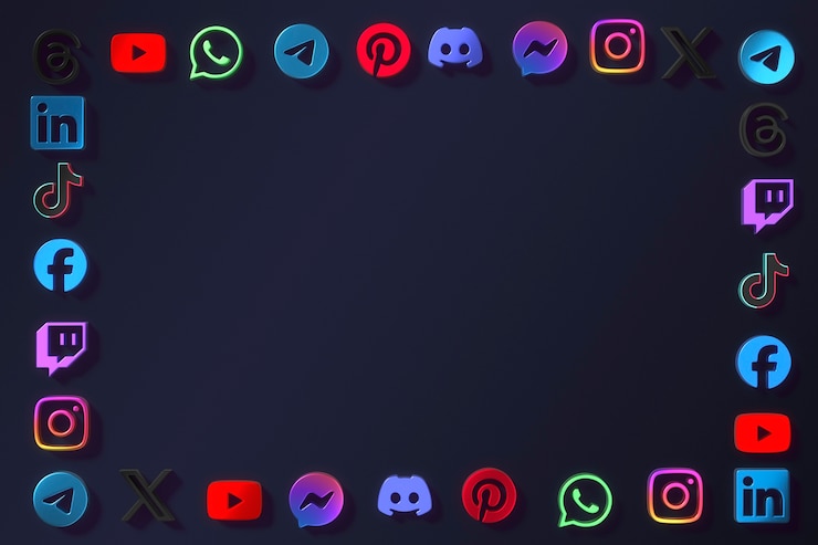 PSD Gratis social media and phone