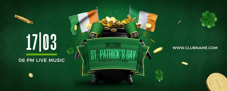 social media banner festa di instagram benvenuto il giorno di san patrizio