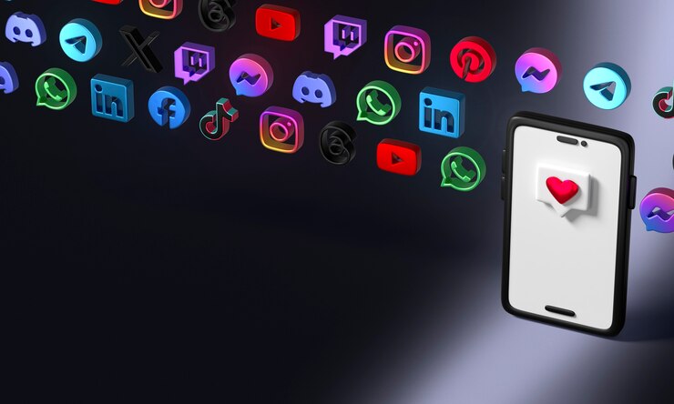 PSD gratuito social media e telefono