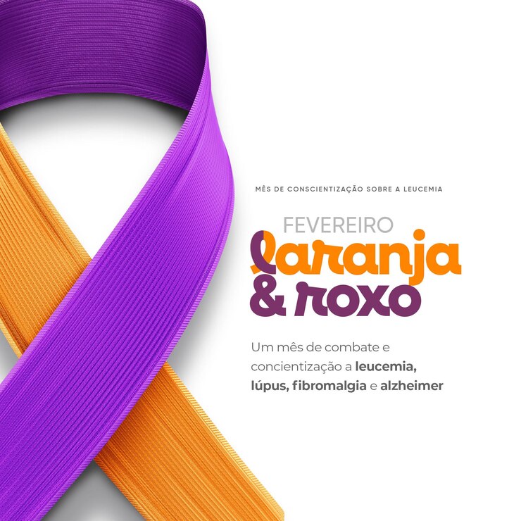 PSD Gratis social media feed campaign february orange and purple