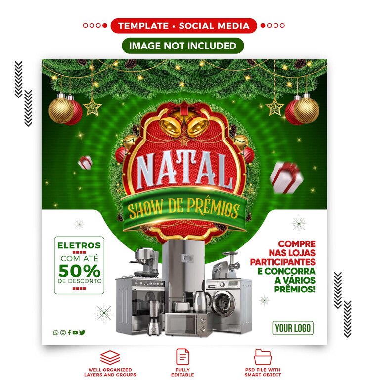 PSD gratuito social media feed instagram christmas awards show per l'elettronica