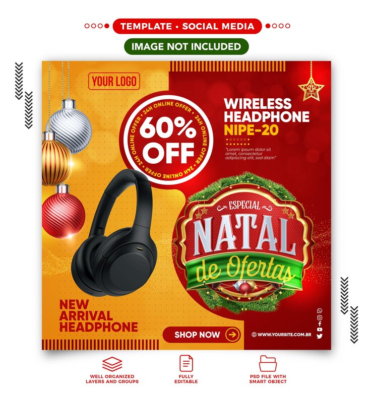 PSD Gratis social media feed instagram special offers christmas