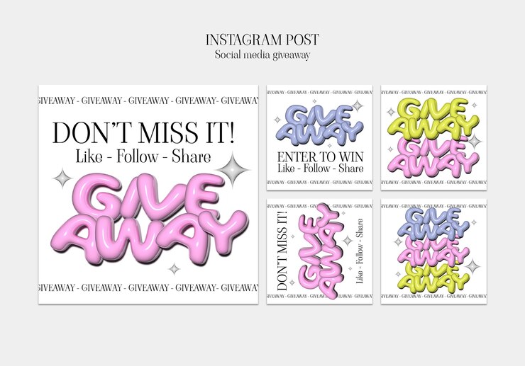 Gratis PSD social media giveaway sjabloon