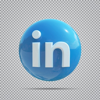 Social media icoon linkedin 3d