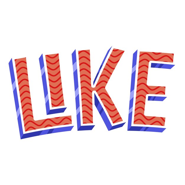 Social media lettering geïsoleerd
