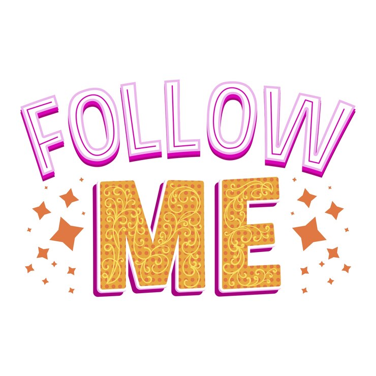 Gratis PSD social media lettering geïsoleerd