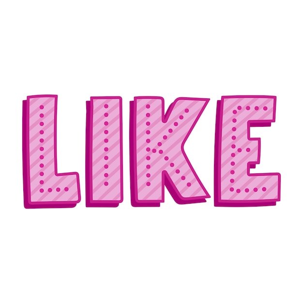 Social media lettering geïsoleerd