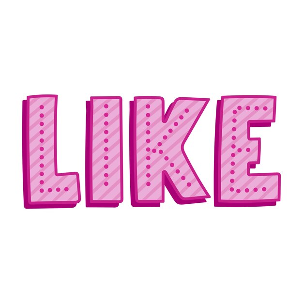 Social media lettering geïsoleerd