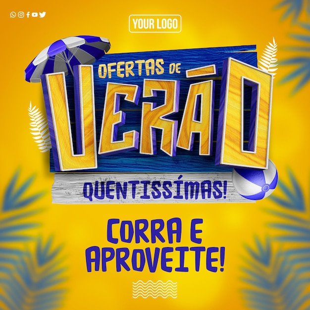 Social media post-feed hete zomerdeals in brazilië
