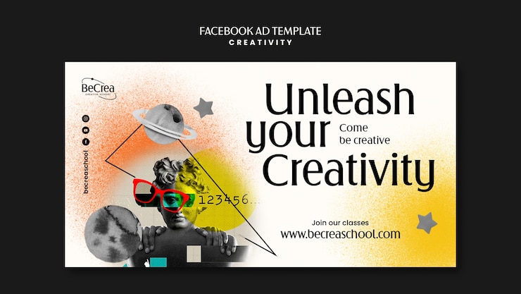Gratis PSD social media promo-sjabloon voor creativiteit