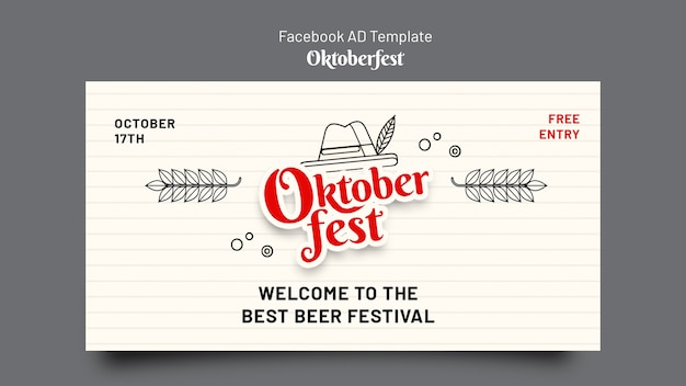 Social media promo-sjabloon voor oktoberfest-viering