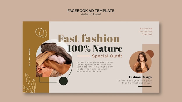 Social media promosjabloon voor herfstmode