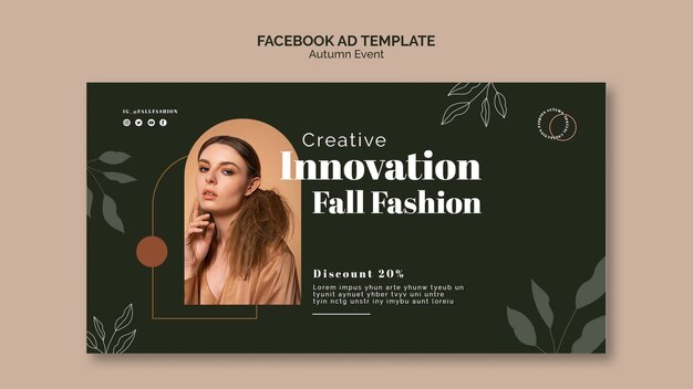 Social media promosjabloon voor herfstmode