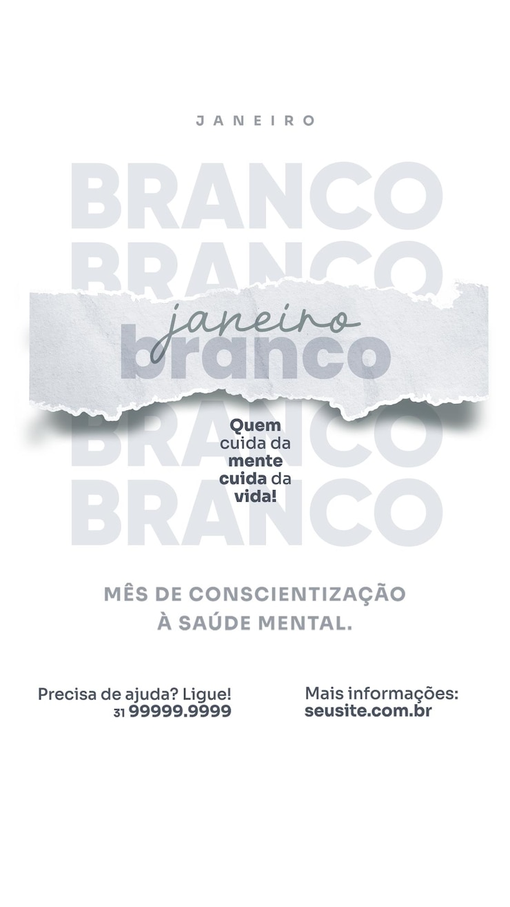PSD Gratis social media stories campaign white january