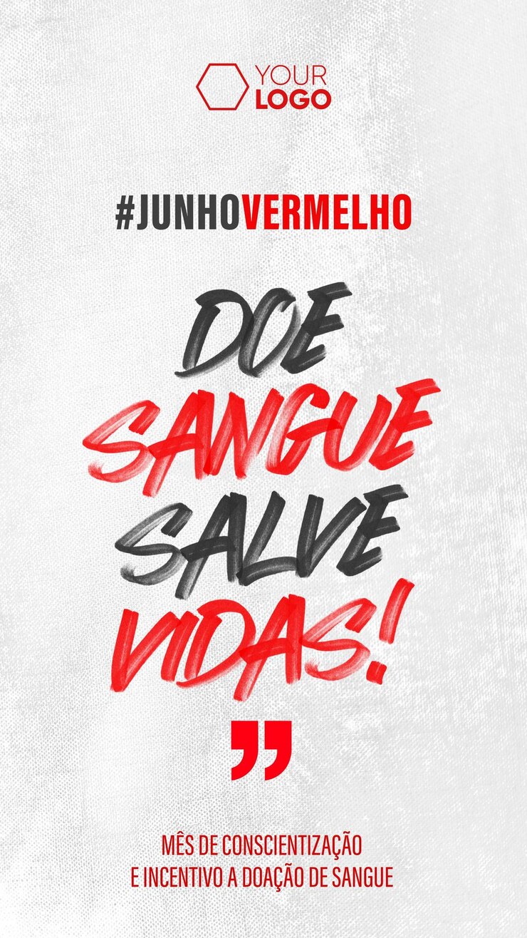PSD Gratis social media stories red june donate blood and save lives