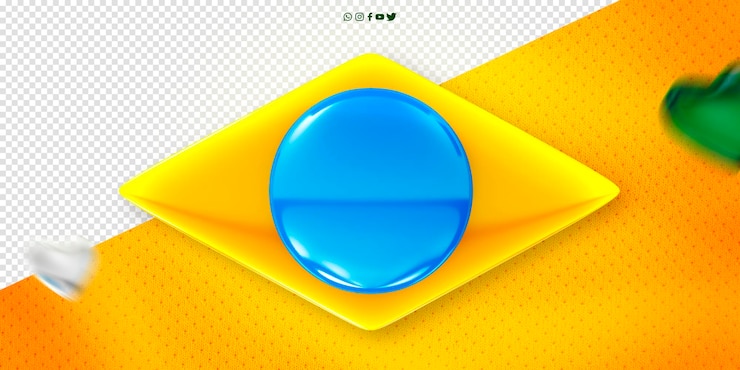 PSD Gratis social media template design september 7 independence from brazil