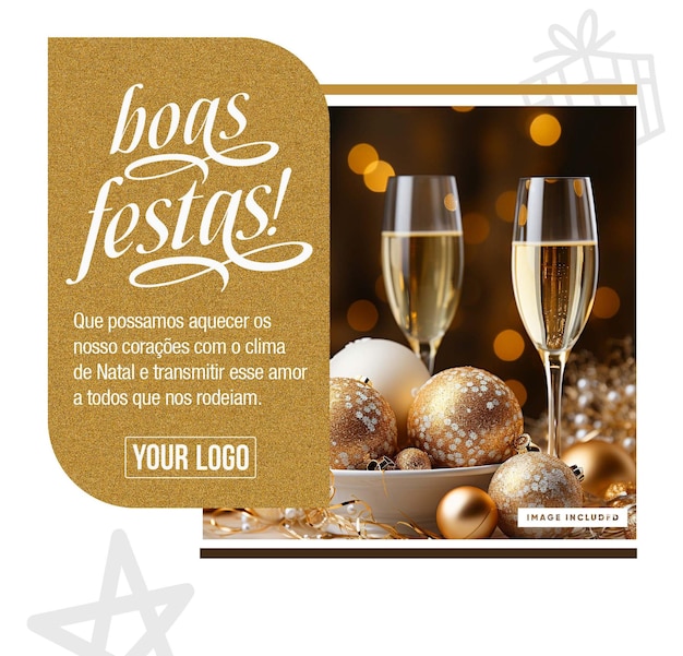 Gratis PSD social media template feed vrolijk kerstfeest vrolijke feestdagen