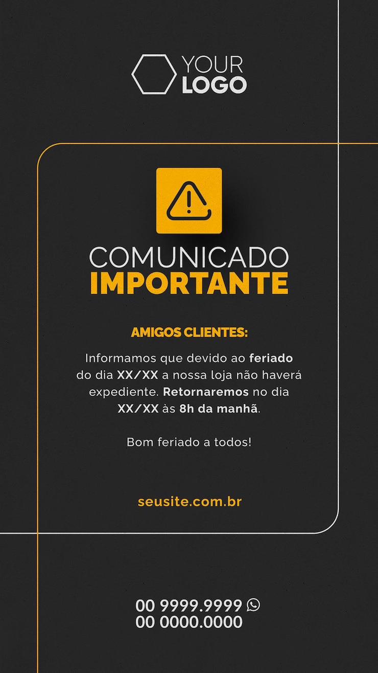 PSD Gratis social media template stories important business announcement black background
