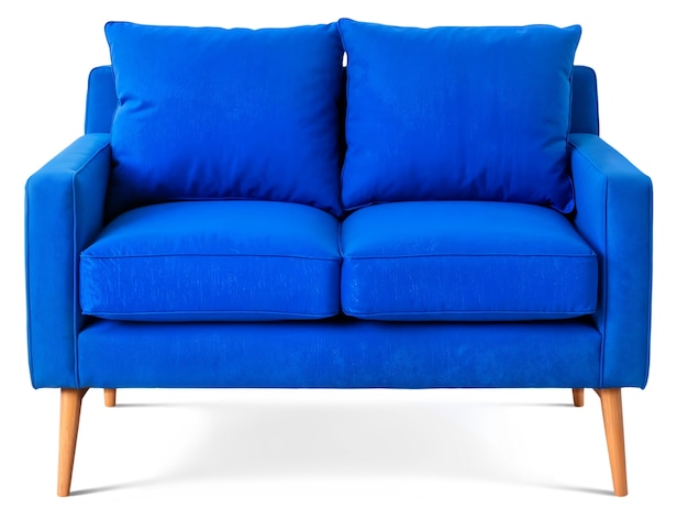 Sofá azul aislado