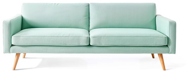 Sofa de color turquesa aislada