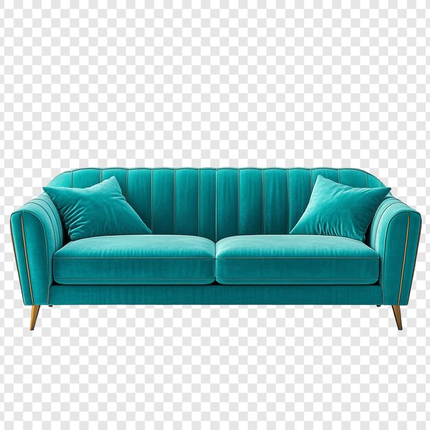 Sofa de terciopelo con acentos de oro Muebles elegantes y modernos para la sala de estar