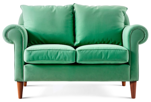 Sofa verde aislada