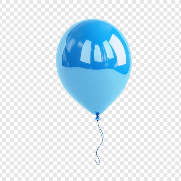 Un solo globo azul flotando en el aire