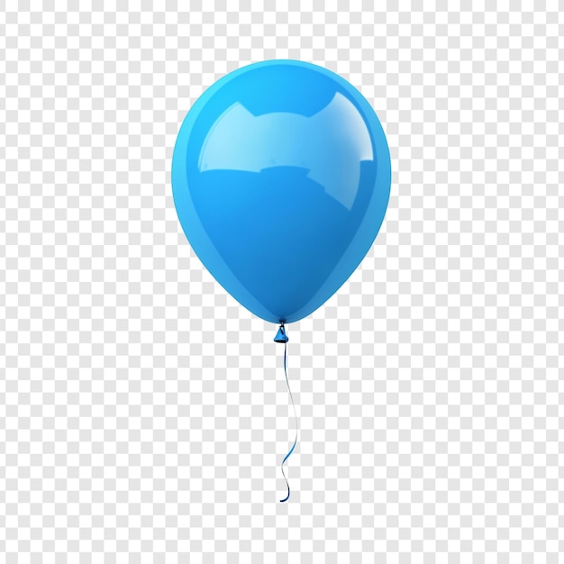 Un solo globo azul flotante