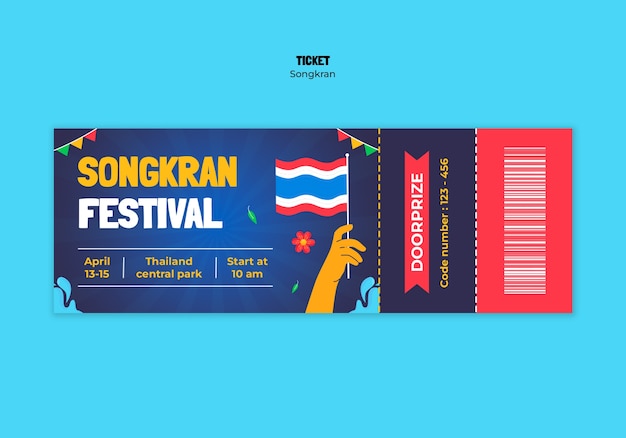 Gratis PSD songkran sjabloonontwerp