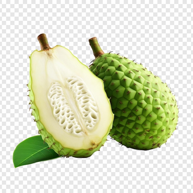 Gratis PSD soursopfruit geïsoleerd op transparante achtergrond