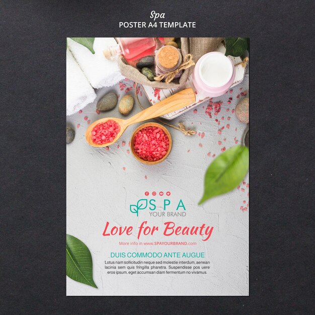 Gratis PSD spa concept poster sjabloon