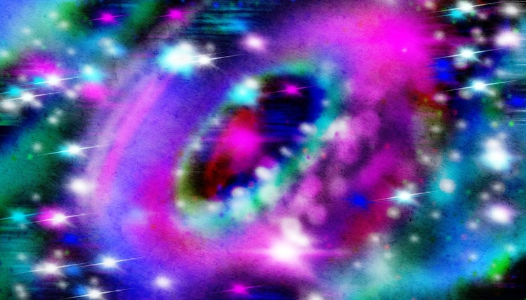 PSD Gratis space background with gas nebula and stars