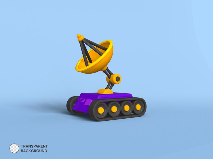 PSD Gratis space rover icon isolated 3d render illustration