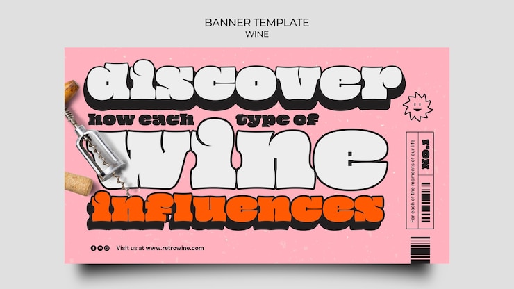 PSD Gratis spanduk horizontal anggur retro