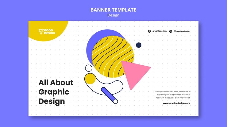 PSD Gratis spanduk horizontal untuk desain grafis