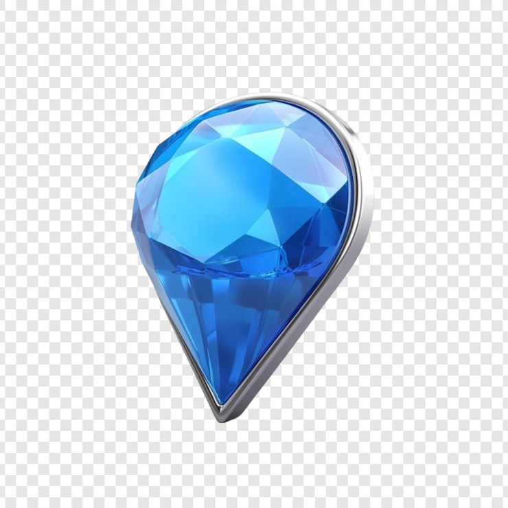 PSD Gratis sparkling blue gemstone elegant design jewel