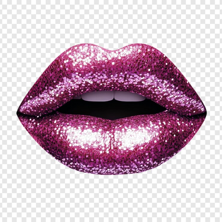 PSD gratuito sparkling pink lips a closeup of glittery pink lips bellezza cosmetici trucco glamour moda