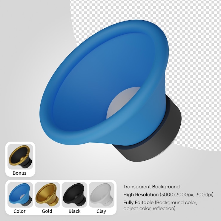 PSD Gratis speaker volume 3d