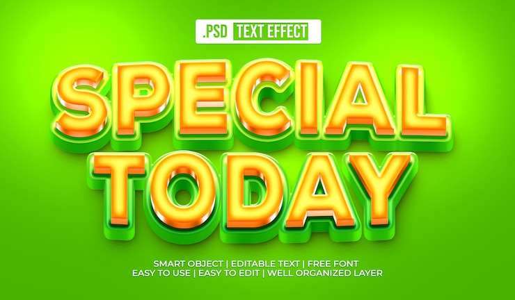 PSD Gratis special day text style effect
