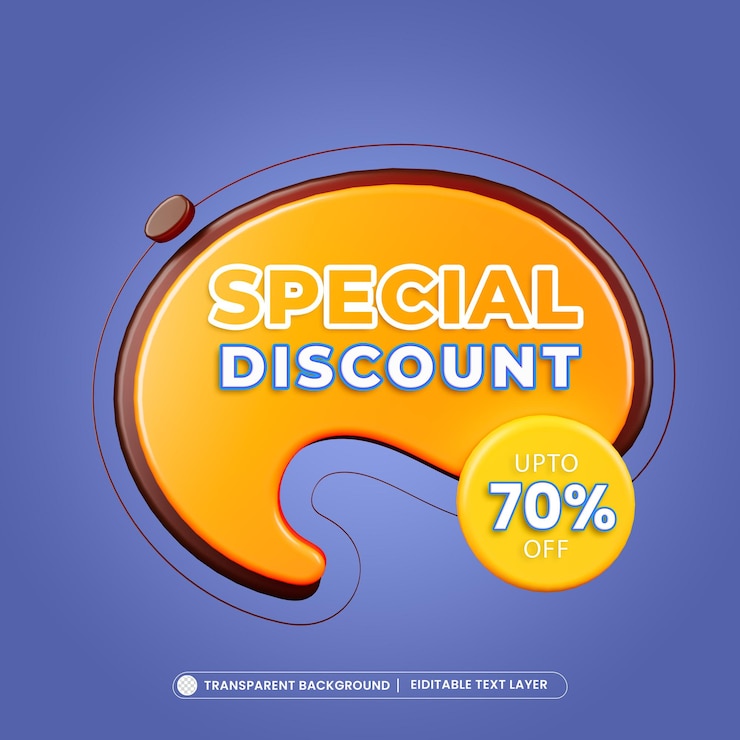 PSD Gratis special discount offer 3d sale banner with editable text effect