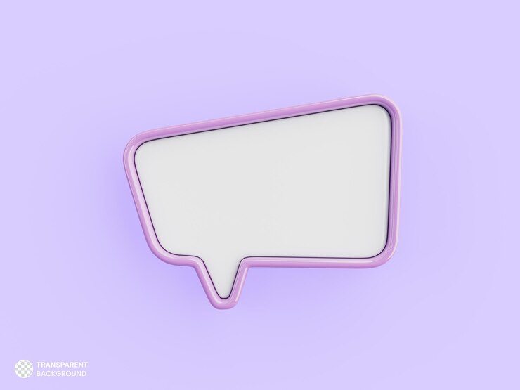 PSD Gratis speech bubble icon 3d render illustration