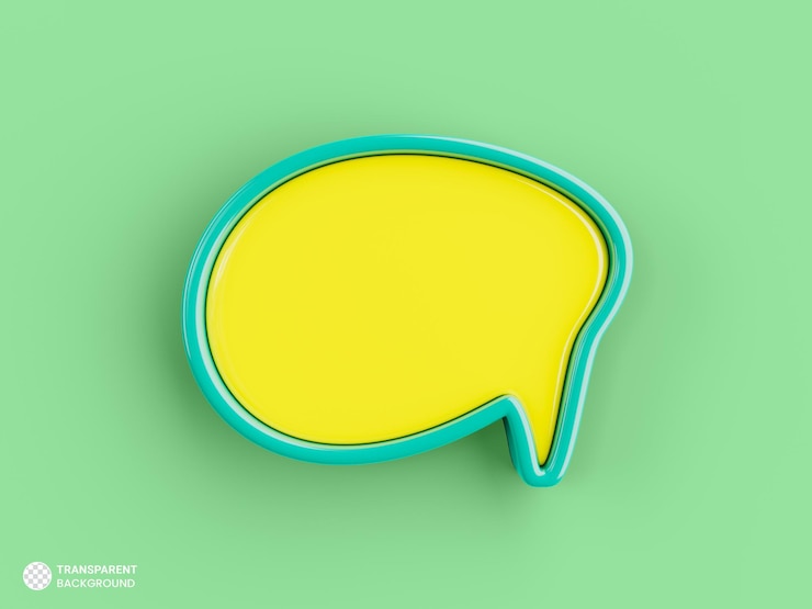 PSD Gratis speech bubble icon 3d render illustration