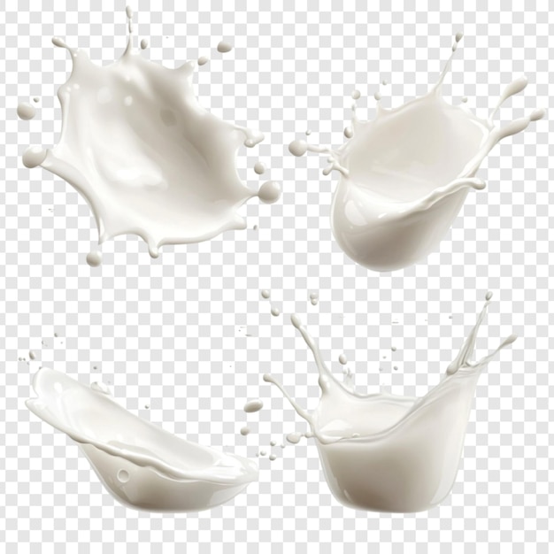 Splash di latte Splash bianchi cremosi e movimento dinamico