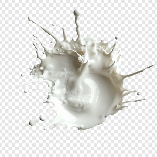 Splash de leche dinámico Una explosión blanca y cremosa
