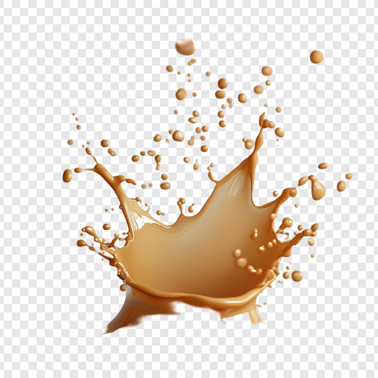 PSD gratuito splash of creamy coffee drink brown liquid dynamic energetic beverage texture rinfrescante caffeina deliziosa gustosa aromatica di alta qualità immagine