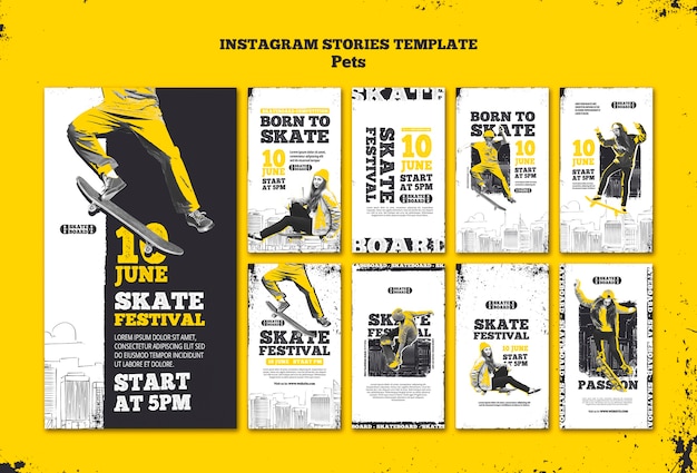 PSD gratuito sport concept instagram stories