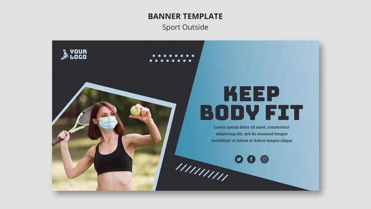 PSD gratuito sport fuori stile modello banner