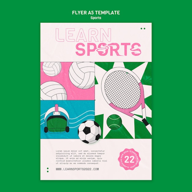 Gratis PSD sport poster sjabloonontwerp
