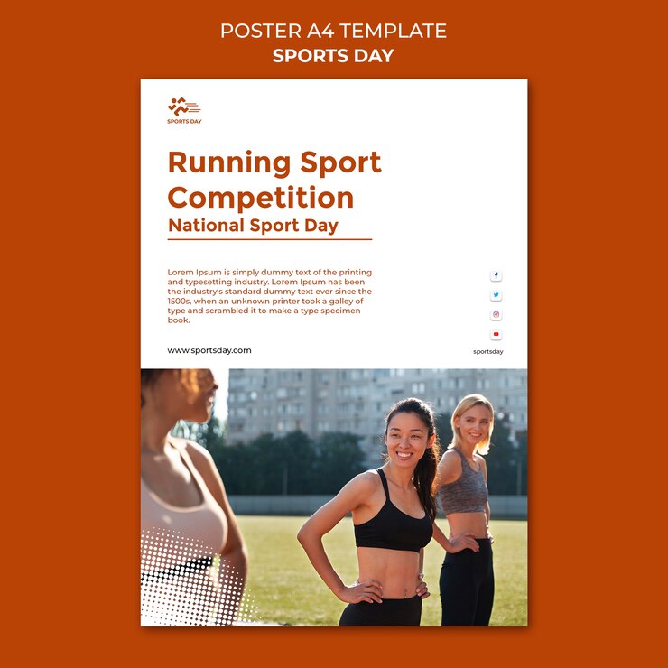 PSD Gratis sport poster template design